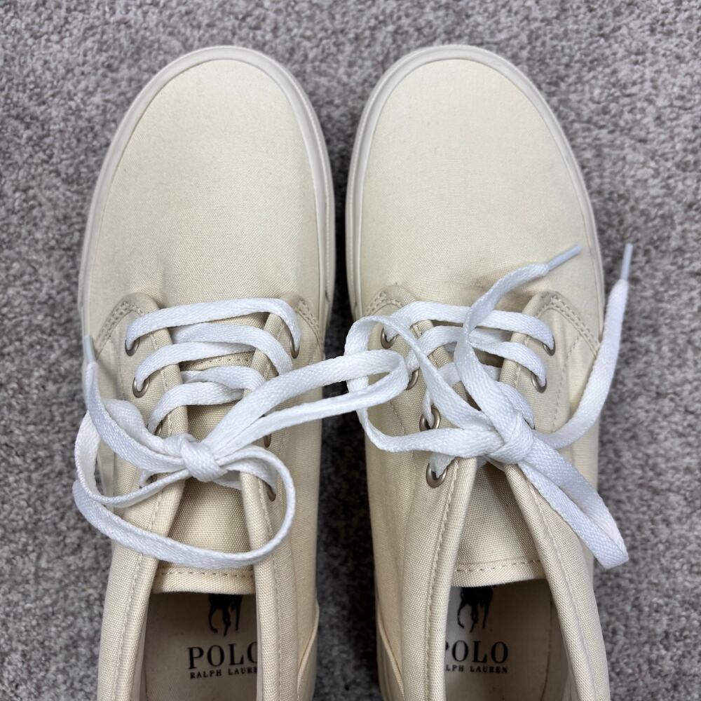 New! Polo Ralph Lauren Keaton Chukka boot sneakers color Ecru size 7.5 - Picture 8 of 9